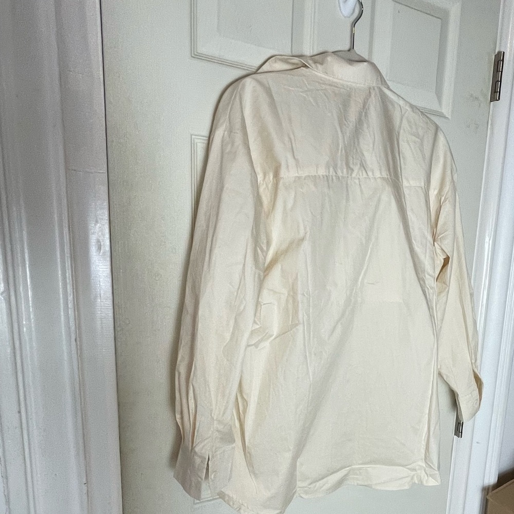 NEW 3pcs set beige womens shirt top shorts button down M;L casual - Picture 6 of 16